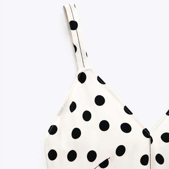 ZARA STUDIO POLKA DOT SLIP MAXI DRESS - Picture 15 of 16